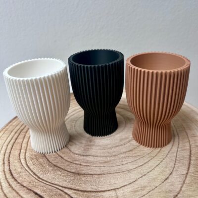 Geriffelter Design-Eierbecher – einzeln oder im Set
