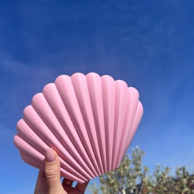 Moderne Muschelvase im 3D-Druck
